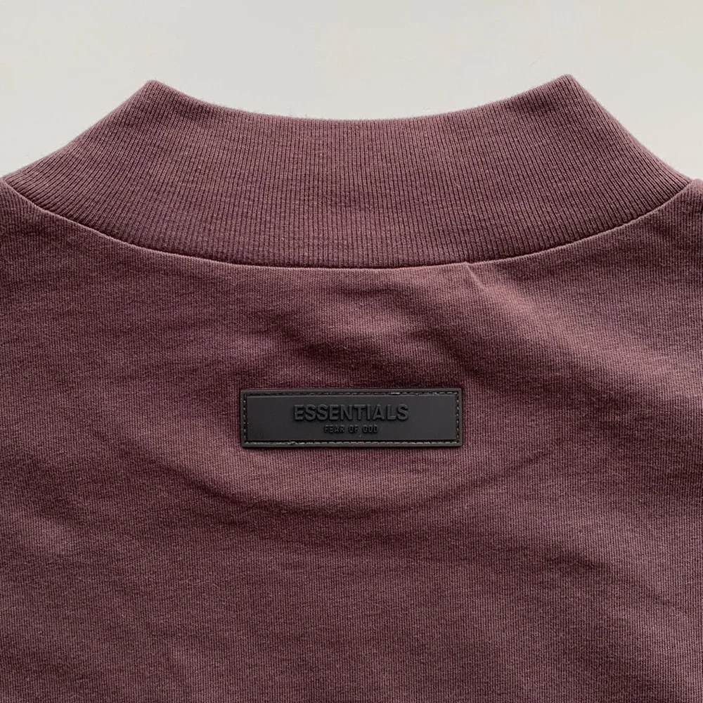 ESSENTIALS Plum Crewneck Long Sleeve Tee - Picture 6 of 12
